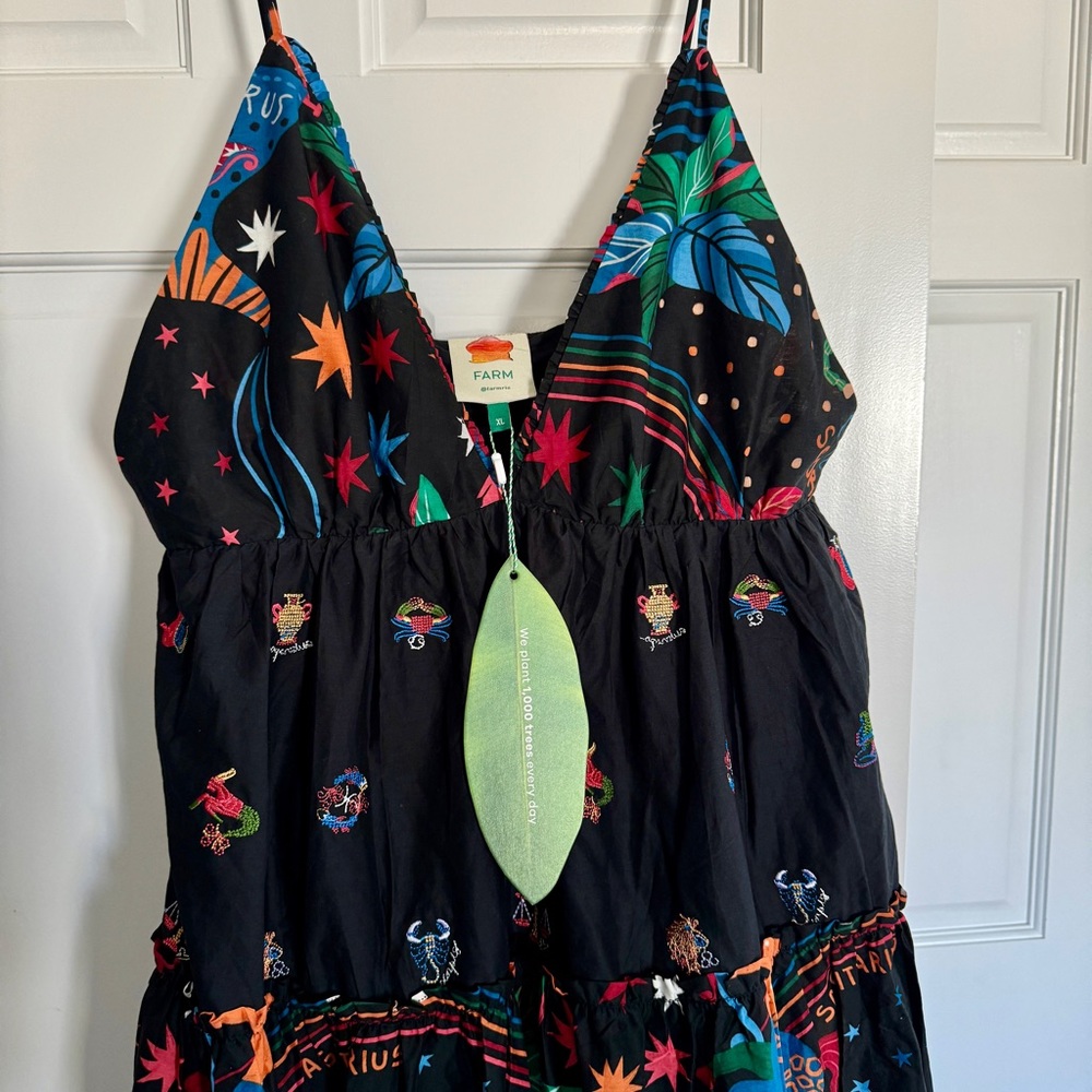 FARM RIO Rio Zodiac Embroidered Maxi Dress - Picture 12 of 13